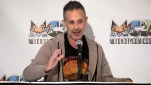 Freddie Prinze Jr. hosts a panel at Motor City Comic Con. Novi^ MI - May 14^ 2022