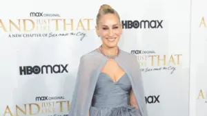 Sarah Jessica Parker wearing dress by Fernando Garcia for Oscar de la Renta attends premiere of And Just Like That by HBO MAX at MoMA New York^ NY - December 8^ 2021