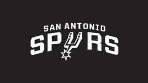 Logo of the NBA's San Antonio Spurs VECTOR LOGO white text/logo on black background