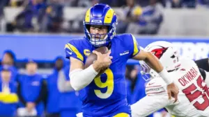 Los Angeles Rams Matthew Stafford #9 at SoFi Stadium^ Dec. 28^ 2024^ in Inglewood^ Calif.
