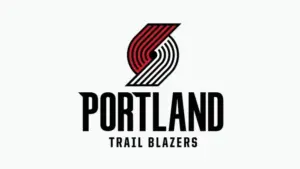 Portland Trail Blazers^ Popular editorial vector logo is printed on white paper.