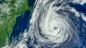 Hurricane Erin off the coast of Northeast United States Input Direct Broadcast L1B data courtesy SS. Hurricane Erin off the coast of Northeast Elements of this image furnished by NASA.