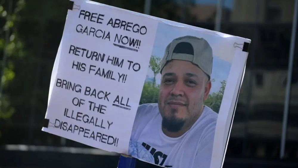 People marching on International Workers' Day in support of workers' rights and against the Trump agenda in Lower Manhattan.NEW YORK^ NEW YORK USA - May 1^ 2025