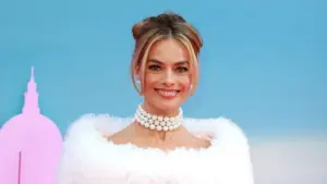 Margot Robbie attends the "Barbie" European Premiere at Cineworld Leicester Square in London^ England - July 12^ 2023