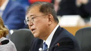 Shigeru Ishiba^ Prime Minister of Japan^ during a meeting at the G20 plenary. Rio de Janeiro^ Brazil^ November 19^ 2024