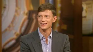 State Auditor Rob Sand on the "Iowa Press" set. (Iowa PBS photo)