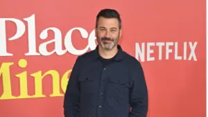 Jimmy Kimmel at the premiere for "Your Place or Mine" at the Regency Village Theatre. LOS ANGELES^ CA. February 02^ 2023