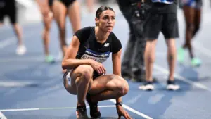 Sydney McLaughlin-Levrone of USA during the 400m race of the Meeting de Paris Wanda Diamond League 2023 athletics event on June 9^ 2023 at Charlety stadium in Paris^ France.