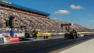 NHRA Top Fuel Dragster Series down the lane during the Betway Carolina Nationals. Sep 24^ 2023 - Concord^ NC