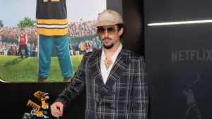 Bad Bunny attends Netflix's 'Happy Gilmore 2' premiere at Jazz at Lincoln Center^ New York^ NY^ July 21^ 2025.