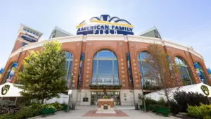 American Family Field is home to Major League Baseball's Milwaukee Brewers. The stadium was previously known as Miller Park. Milwaukee^ WI^ USA - August 10^ 2024