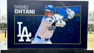 Tokyo^ Japan - March 8 2025: Ads for "MLB WORLD TOUR TOKYO SERIES 2025" featuring Shohei Ohtani of the LA Dodgers.