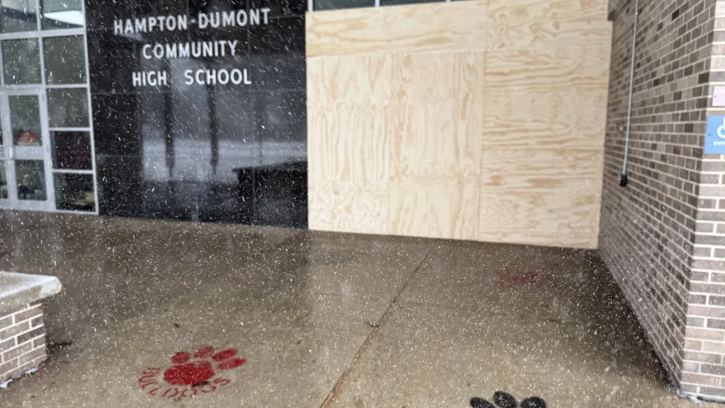 Hampton-Dumont High School Entrance after 12/27 incident