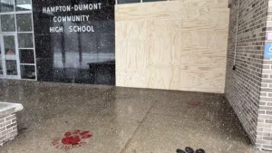 Hampton-Dumont High School Entrance after 12/27 incident