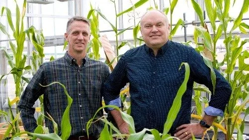 Co-Founders Jason Cope and Todd Krone in the PowerPollen growth chamber. Photo courtesy of PowerPollen.