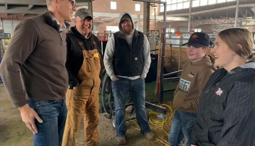 Photo — “Congressman Randy Feenstra with the Griffin family at the Iowa Beef Expo.” / Radio Iowa