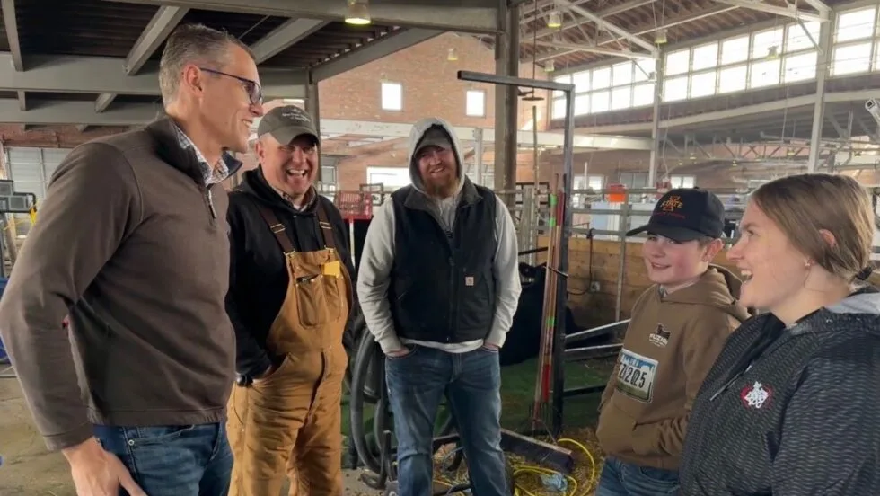 Photo — “Congressman Randy Feenstra with the Griffin family at the Iowa Beef Expo.” / Radio Iowa