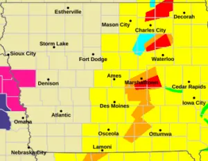 It was an active afternoon for weather on Friday (4/17/26) with multiple watches and warnings affecting outdoor plans.Image courtesy: National Weather Service, Des Moines