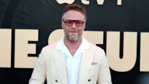 Seth Rogen at Apple TV+ Series 'The Studio' World Premiere held at the Academy Museum of Motion Pictures in Los Angeles^ USA on March 24^ 2025.