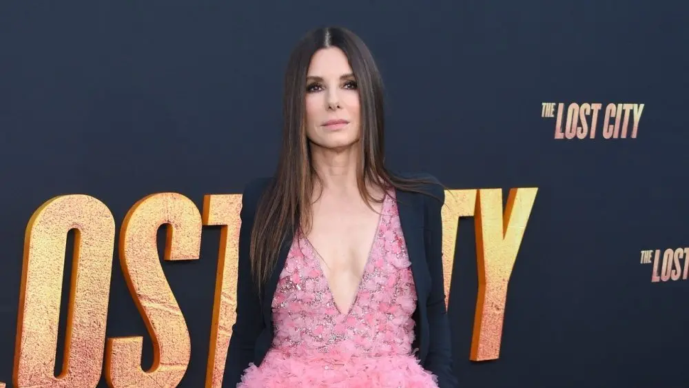 Sandra Bullock arrives for 'The Lost City' Los Angeles Premiere on March 21^ 2022 in West Hollywood^ CA