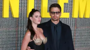 Kaya Scodelario and Theo James attend the UK Series Global Premiere of "The Gentlemen" at the Theatre Royal Drury Lane in London^ England. London^ United Kingdom - March 05^ 2024