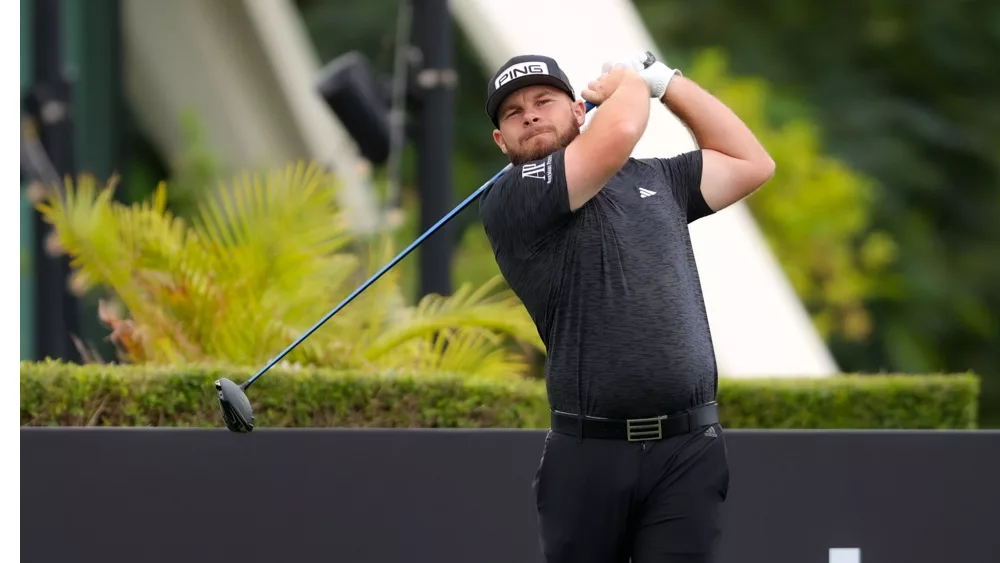 Tyrrell Hatton English professional golfer; Hero Dubai Desert Classic am Emirates Golf Club am 27. Januar 2023 in Dubai^ Vereinigte Arabische Emirate