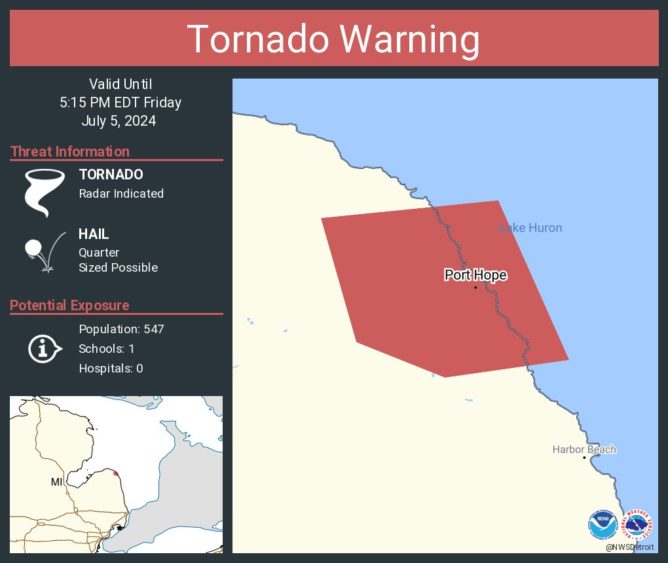 NWS confirms EF-0 tornado touched down Friday in Huron County | Sanilac ...
