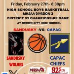 HS Boys Basketball Replay – Sandusky vs. Capac 2-27-26 episode artwork