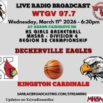HS Girls Basketball-MHSAA Division 4 Region 32 Championship, Deckerville vs Kingston, 3-11-2026 episode artwork