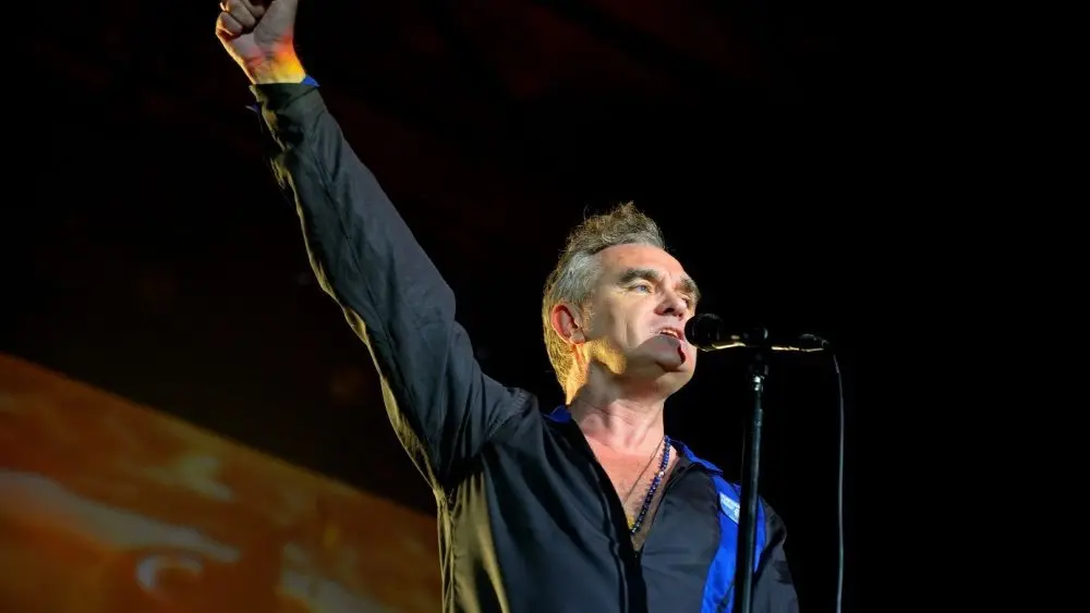 Morrissey (singer of The Smiths) performs at Sant Jordi Club (venue) on October 10^ 2014 in Barcelona^ Spain.