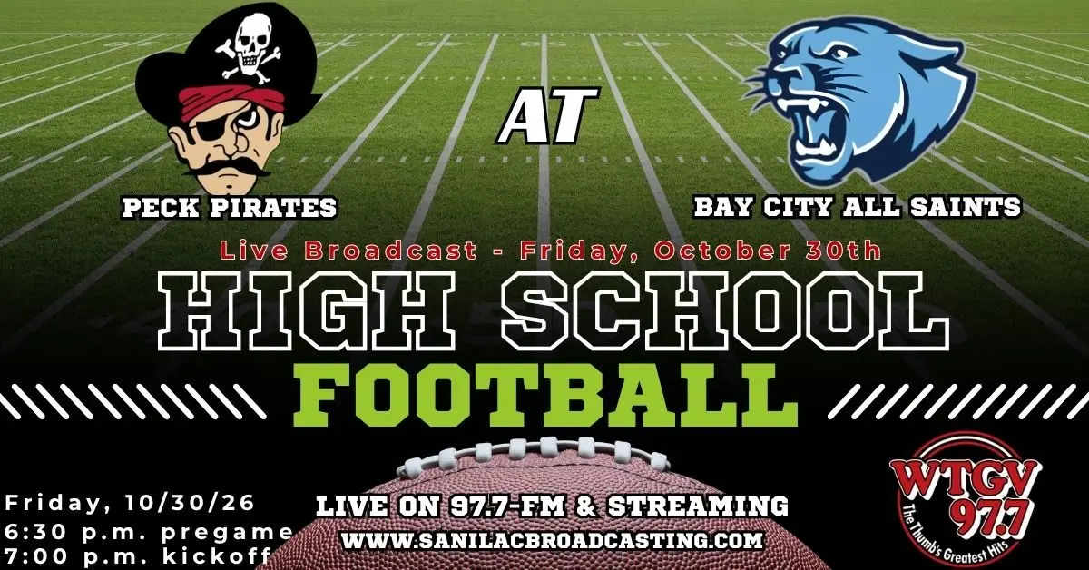 High School Football Live – Week 10: Peck @ Bay City All Saints ...