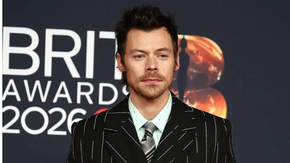 Harry Styles attends The BRIT Awards 2026 at Co-op Live on February 28^ 2026 in Manchester^ England.