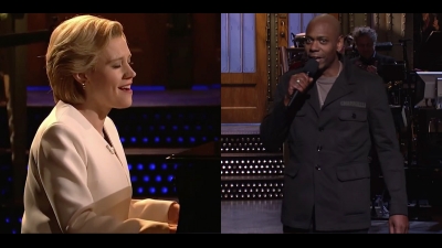 111316-celebs-kate-mckinnon-dave-chappelle