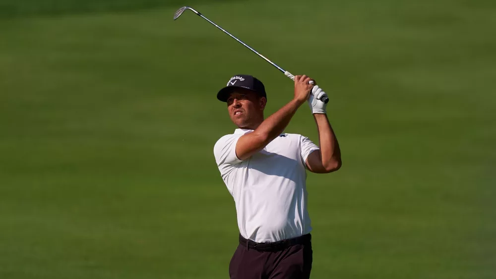 Xander Schauffele of the United States in action during First Round of the 2024 PGA Championship at Valhalla Golf Club on May 16^ 2024 in Louisville^ Kentucky.
