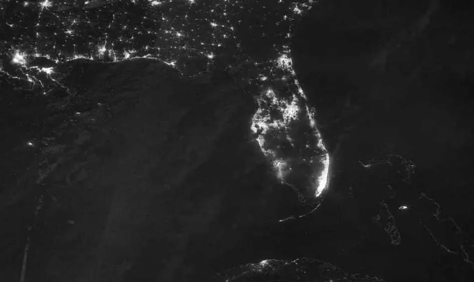 National Weather Service posts powerful image showing Helene's path of power outages