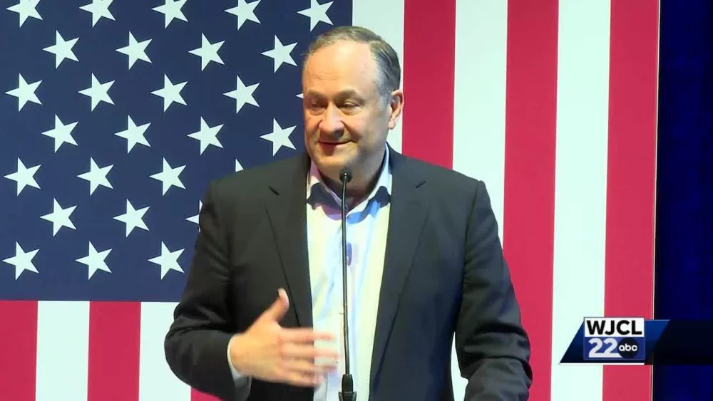 Second Gentleman Doug Emhoff campaigns for Kamala Harris in Savannah