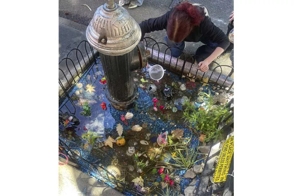 Farewell to a guerrilla goldfish aquarium under leaky NY fire hydrant