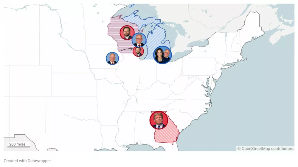 Interactive Map: Where are the presidential candidates on Oct. 28?