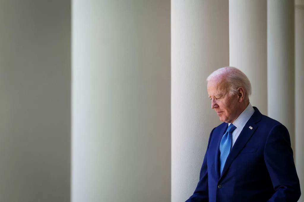 For Biden, a bittersweet moment as he casts a ballot he once wanted to be on