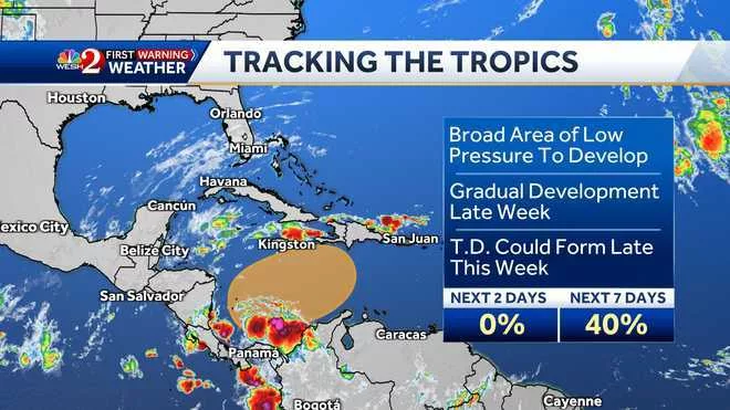 National Hurricane Center says tropical depression could form in Caribbean later this week