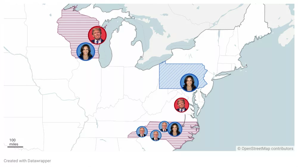 Interactive Map: Where are the presidential candidates on Oct. 30?