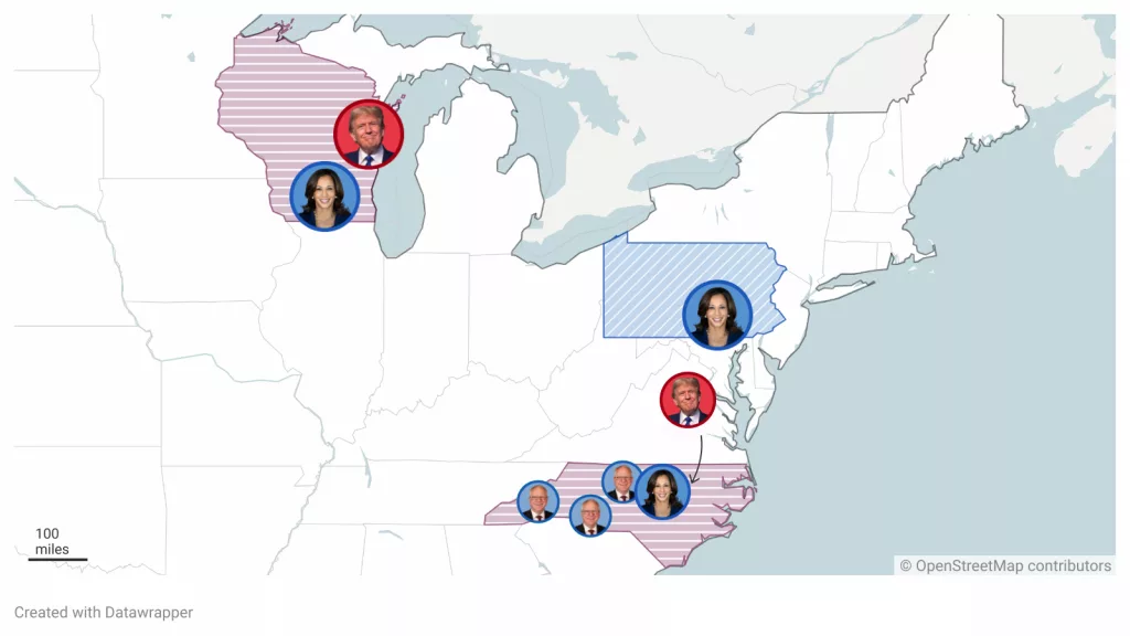 Interactive Map: Where are the presidential candidates on Oct. 30?