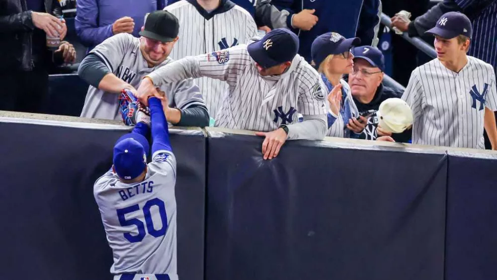 Yankees fans ejected after ripping ball from Mookie Betts’ glove during Game 4 of World Series
