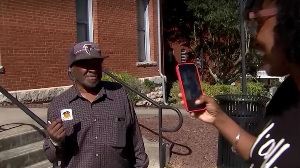 'Make me feel like I'm somebody': 78-year-old man votes for president for the first time