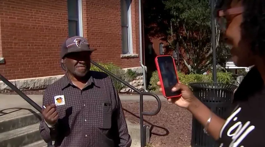 'Make me feel like I'm somebody': 78-year-old man votes for president for the first time
