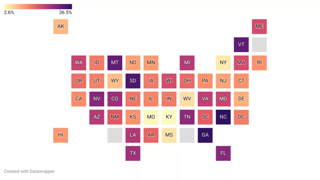 Interactive Map: 2024 early voting surpasses 2016 and 2012