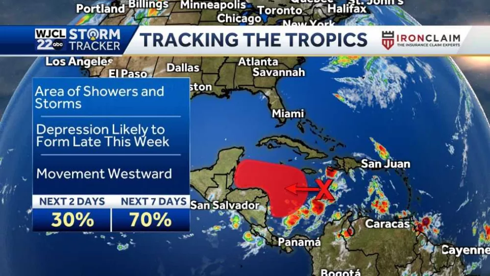 Tropical development likely in the Caribbean Sea this week
