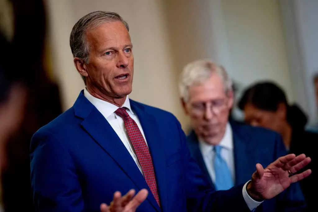 Republican John Thune of South Dakota is elected the next Senate majority leader