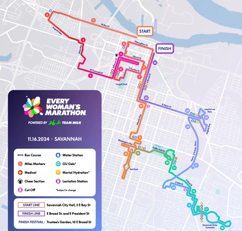 What to know about the +40 road closures in Savannah this weekend for the 'Every Woman's Marathon'