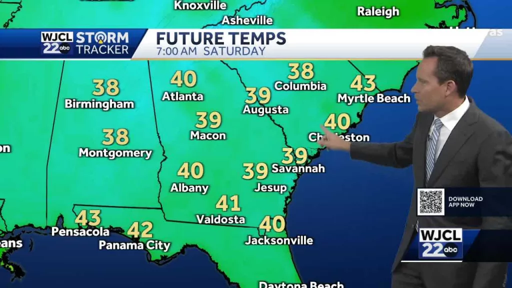 Cold front to bring gusty winds, big temperature drop